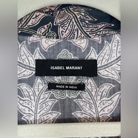Isabel Marant Iggy Print Short Sleeve Button Up Shirt Oversized Women’s XS - Picture 4 of 14